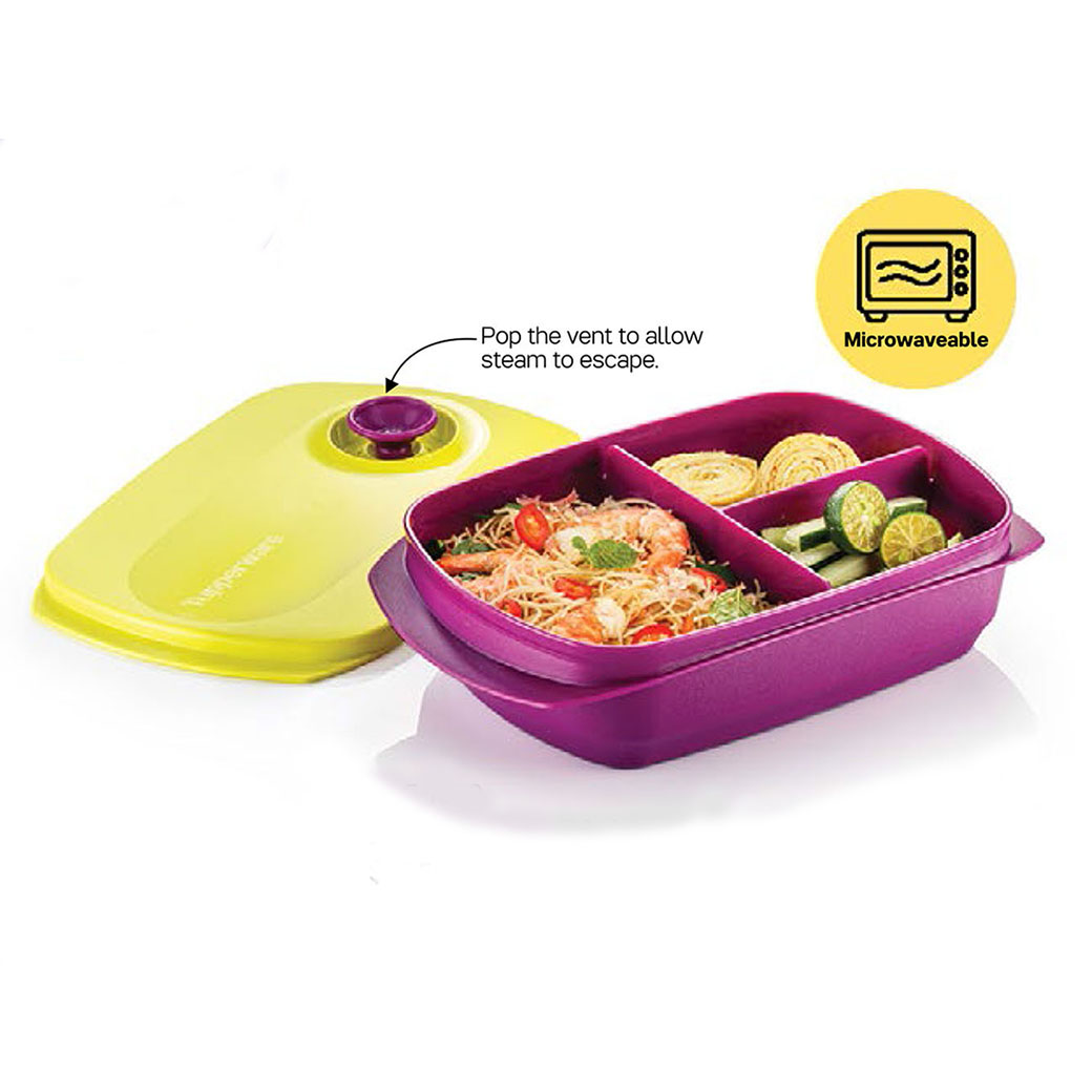 Tupperware Reheatable Divided Lunch Box